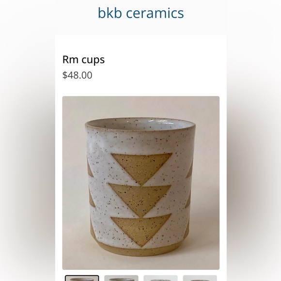 BKB Ceramics ~ Hand Thrown Geometric Mug - Picture 9 of 9
